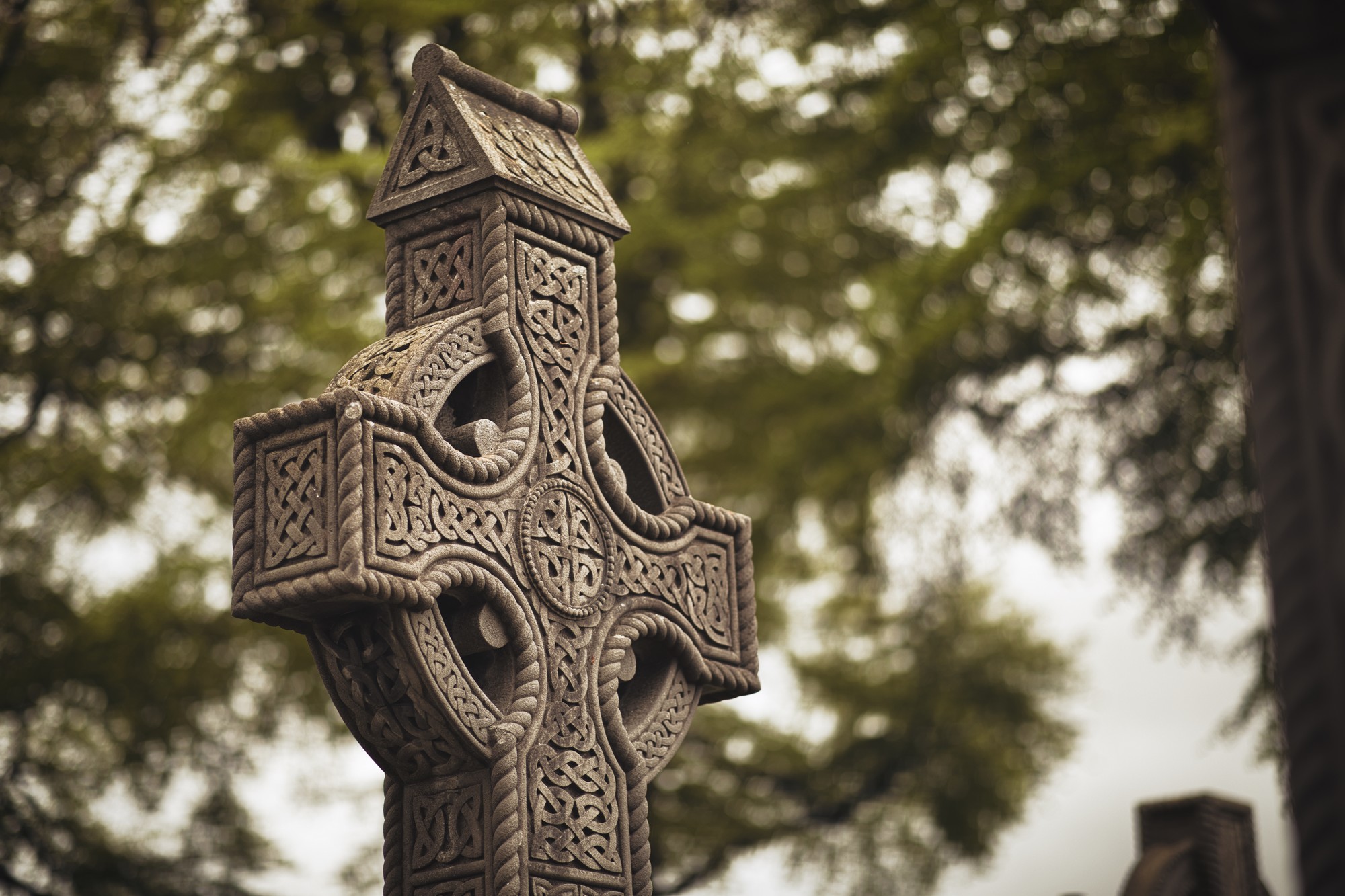 Une croix celtique à Glasnevin en Irlande - © Peter Krocka