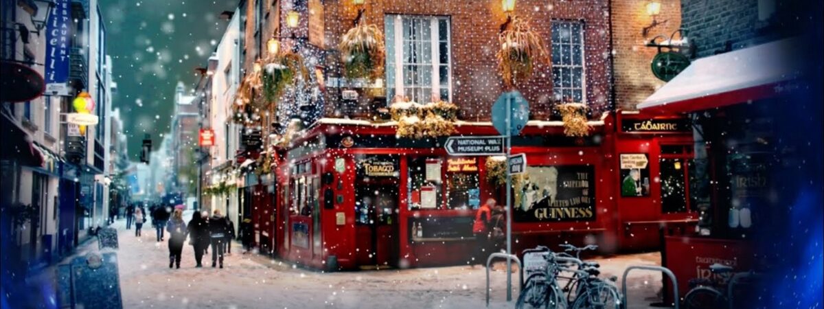 Ya es Navidad en el Temple Bar de Dublín