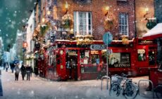 Ya es Navidad en el Temple Bar de Dublín