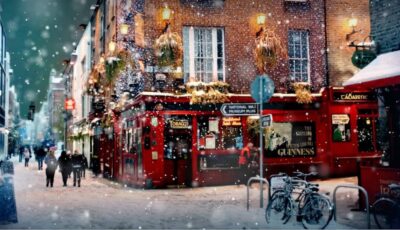 Ya es Navidad en el Temple Bar de Dublín