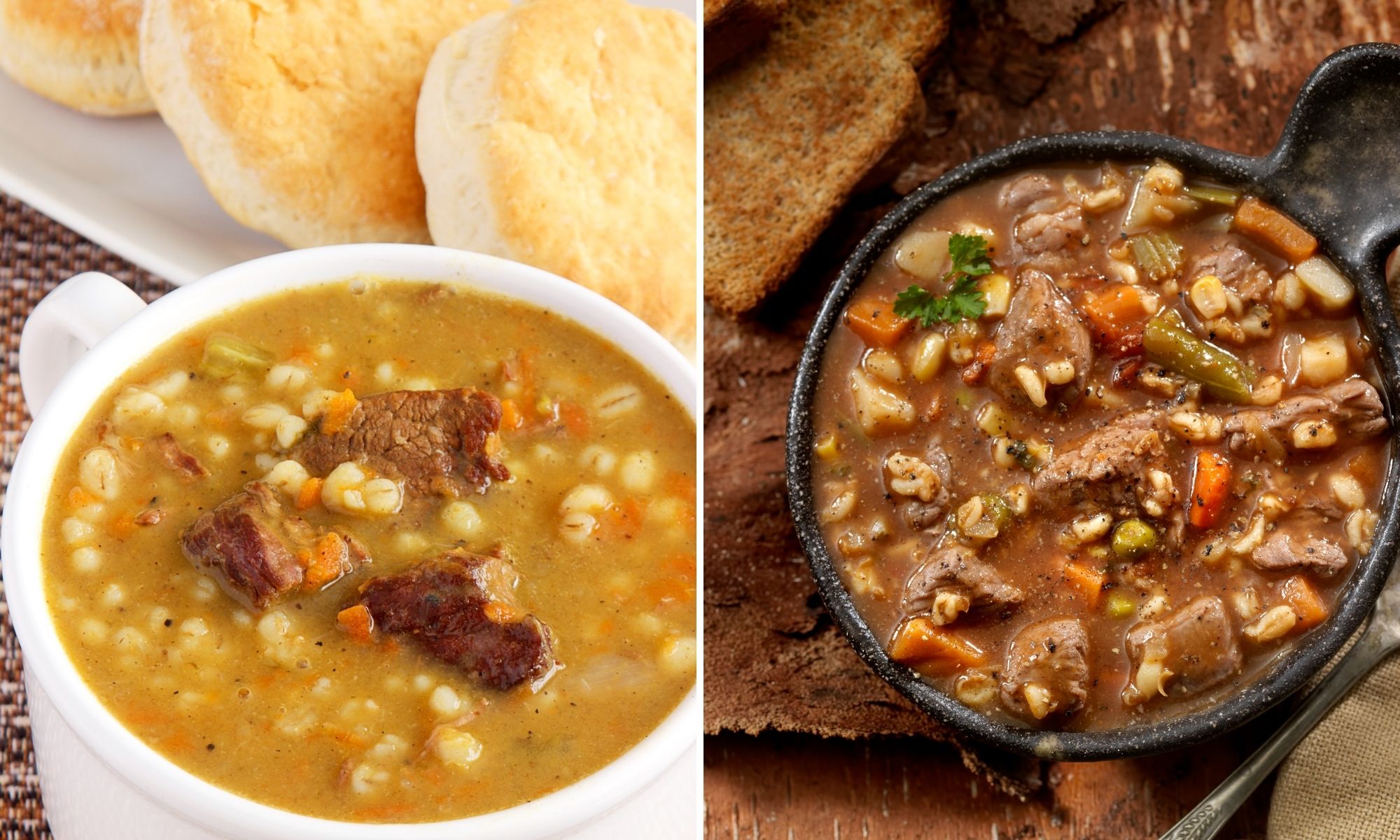 Sopa de carne y cebada
