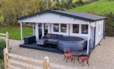Luxury Log Cabin with Private Hot Tub & Sea Views