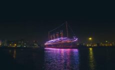 El Titanic reconstruido por drones en Belfast