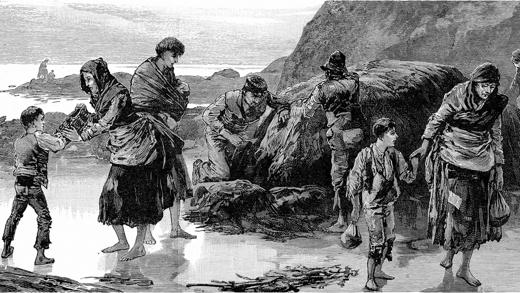 Une scène de la Grande Famine irlandaise - Domaine public