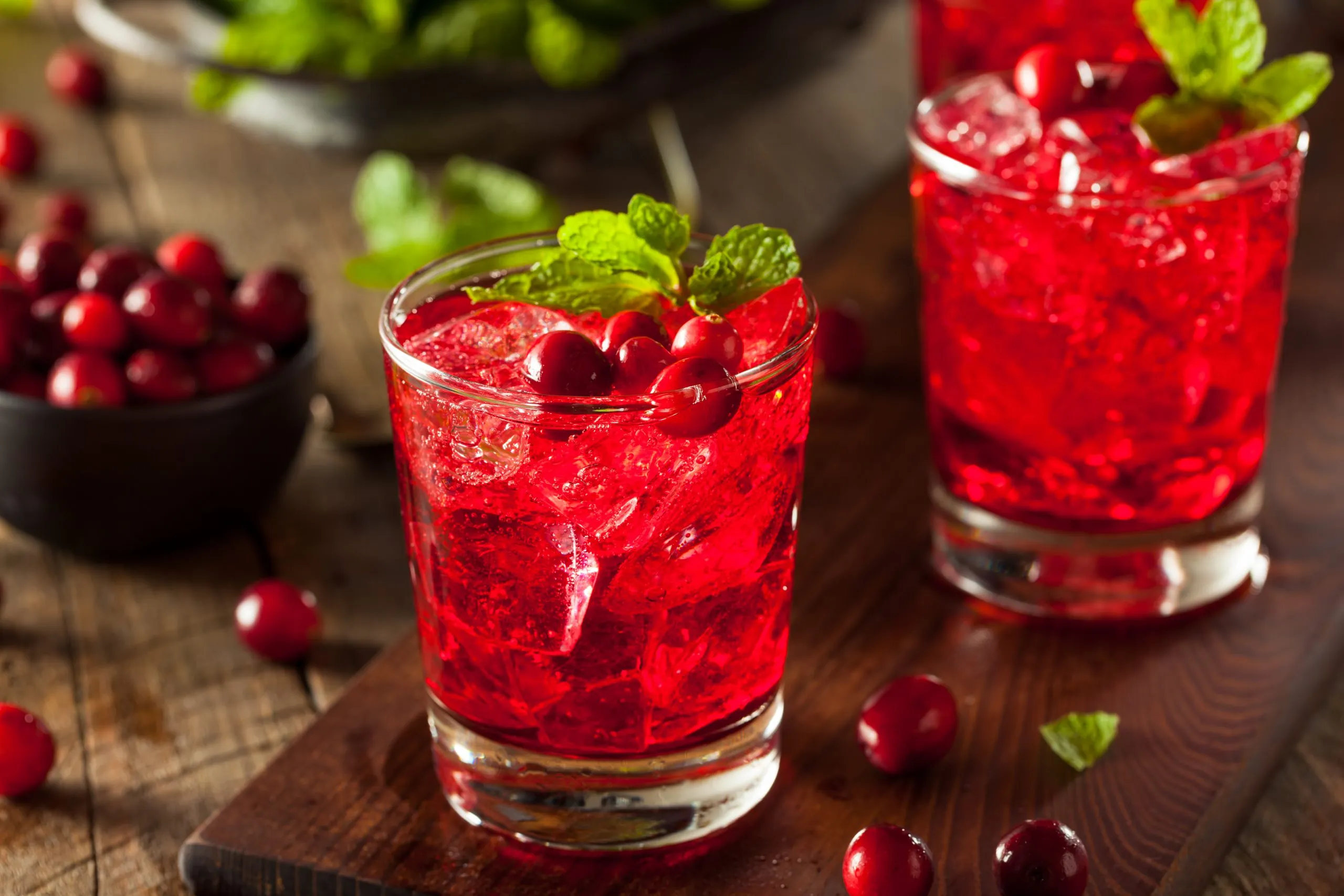 El jugo de arándanos rojos