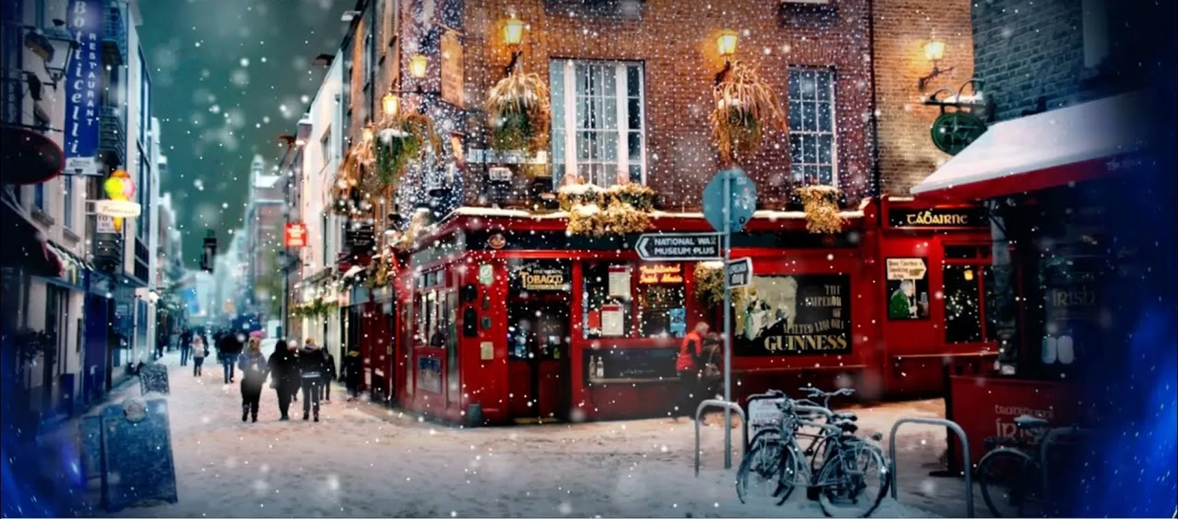 Ya es Navidad en el Temple Bar de Dublín
