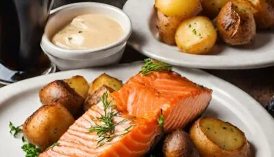 Un plat de saumon et de pommes de terre en Irlande