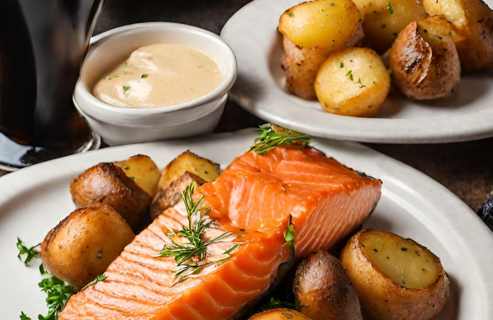 Un plat de saumon et de pommes de terre en Irlande