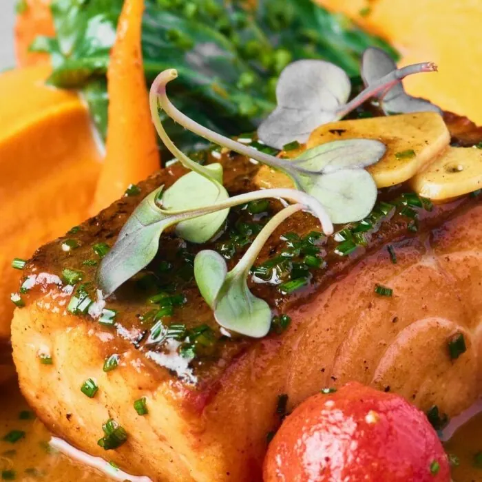 Salmón con salsa de whiskey